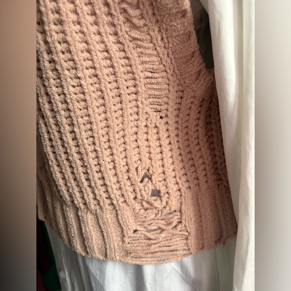 🚨SOLD🚨Moral Fiber Distressed Sweater Vest and Nordstrom Collar Dress - Picture 4 of 7